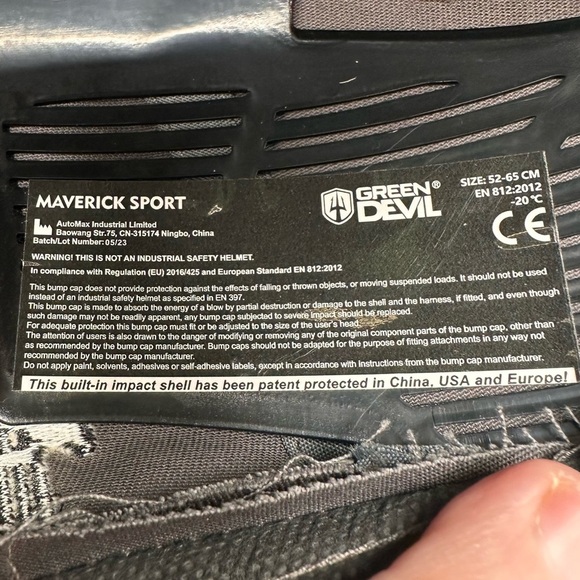 NEW Green Devil Safety Bump Cap Hat Dark Gray Maverick Sport - Picture 8 of 10